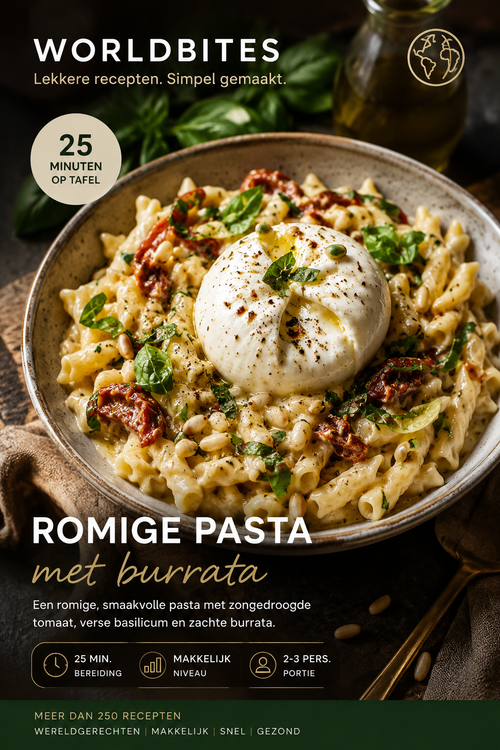 Romige pasta met burrata